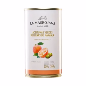 La Masrojana Gevulde Manzanilla Olijven met Sinaasappel 150g